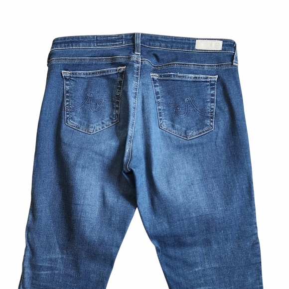 AG Adriano Goldschmied Distressed Skinny Blue Jeans - 32R - Picture 4 of 9